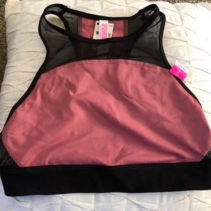 Pink sports bra